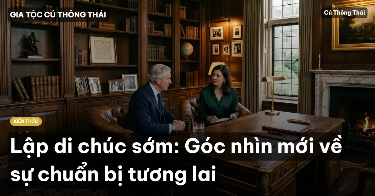 Lập di chúc sớm: Góc nhìn mới về sự chuẩn bị tương lai