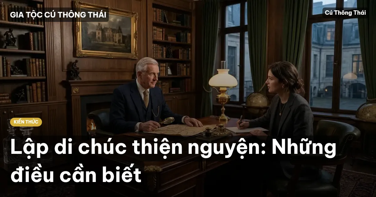 Lập di chúc thiện nguyện: Những điều cần biết