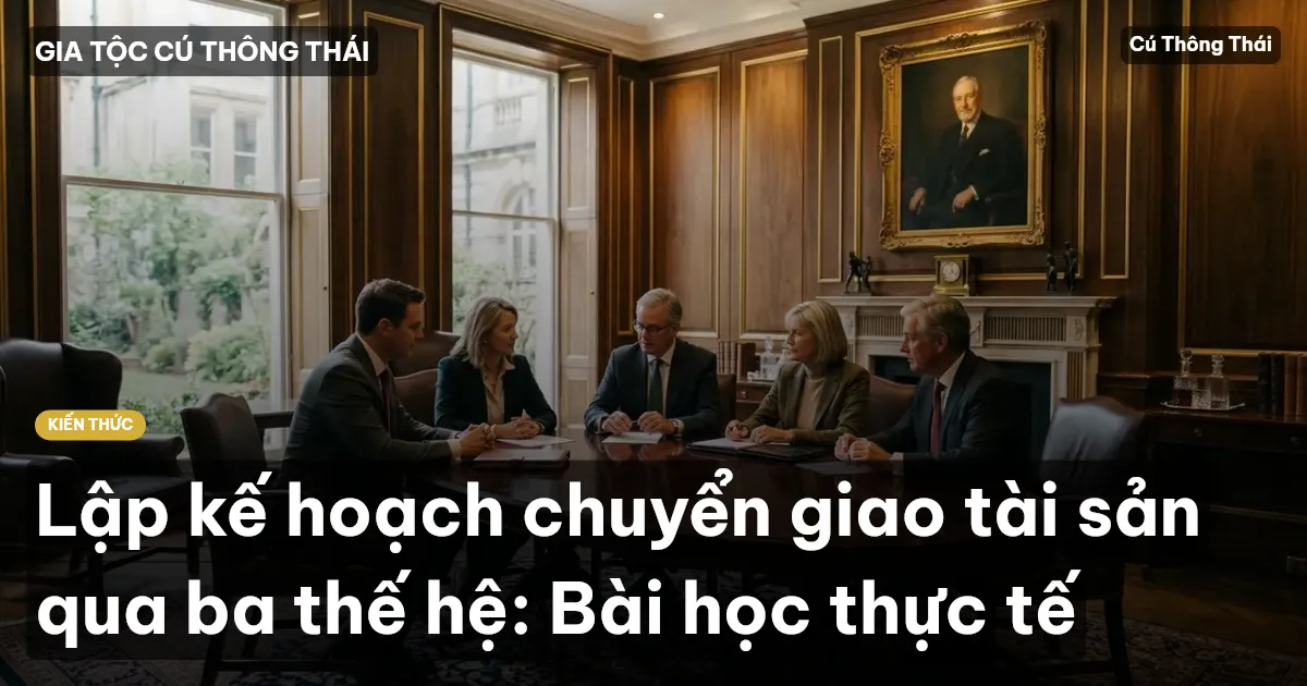 Lập kế hoạch chuyển giao tài sản qua ba thế hệ: Bài học thực tế