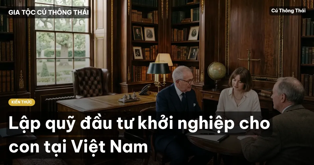 Lập quỹ đầu tư khởi nghiệp cho con tại Việt Nam