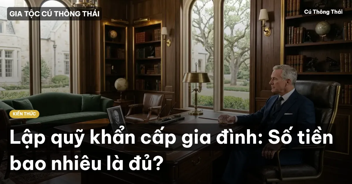 Lập quỹ khẩn cấp gia đình: Số tiền bao nhiêu là đủ?