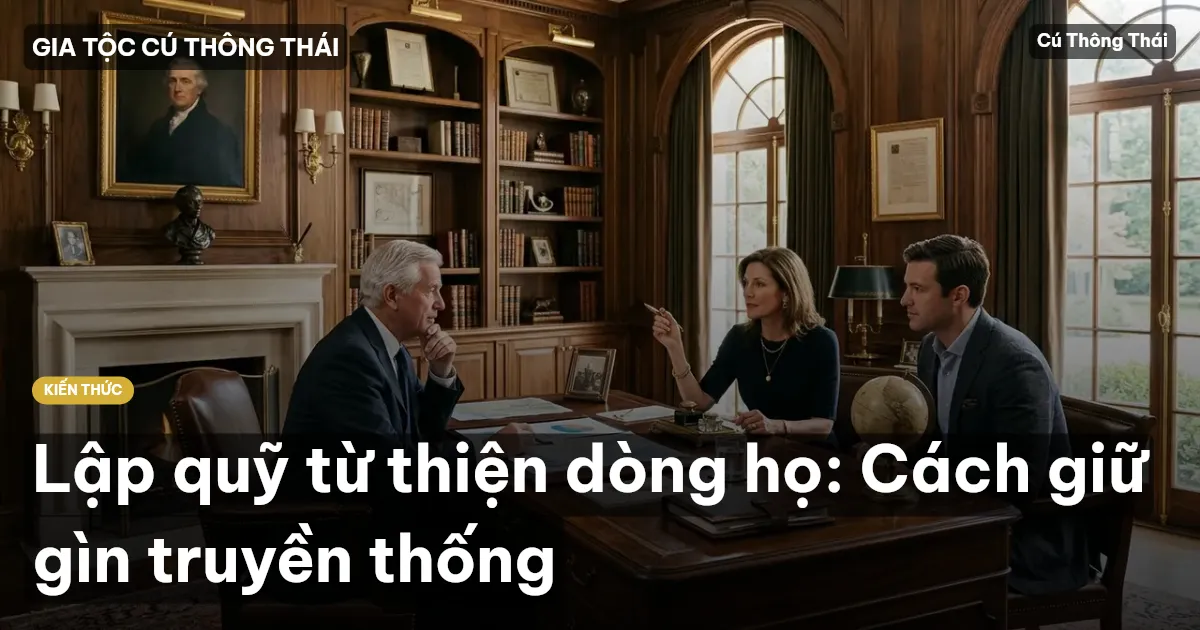 Lập quỹ từ thiện dòng họ: Cách giữ gìn truyền thống