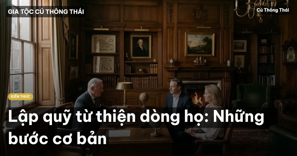 Lập quỹ từ thiện dòng họ: Những bước cơ bản