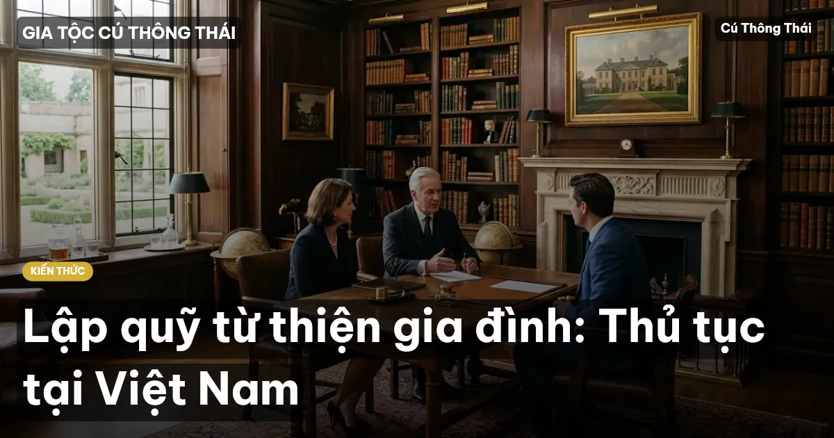 Lập quỹ từ thiện gia đình: Thủ tục tại Việt Nam