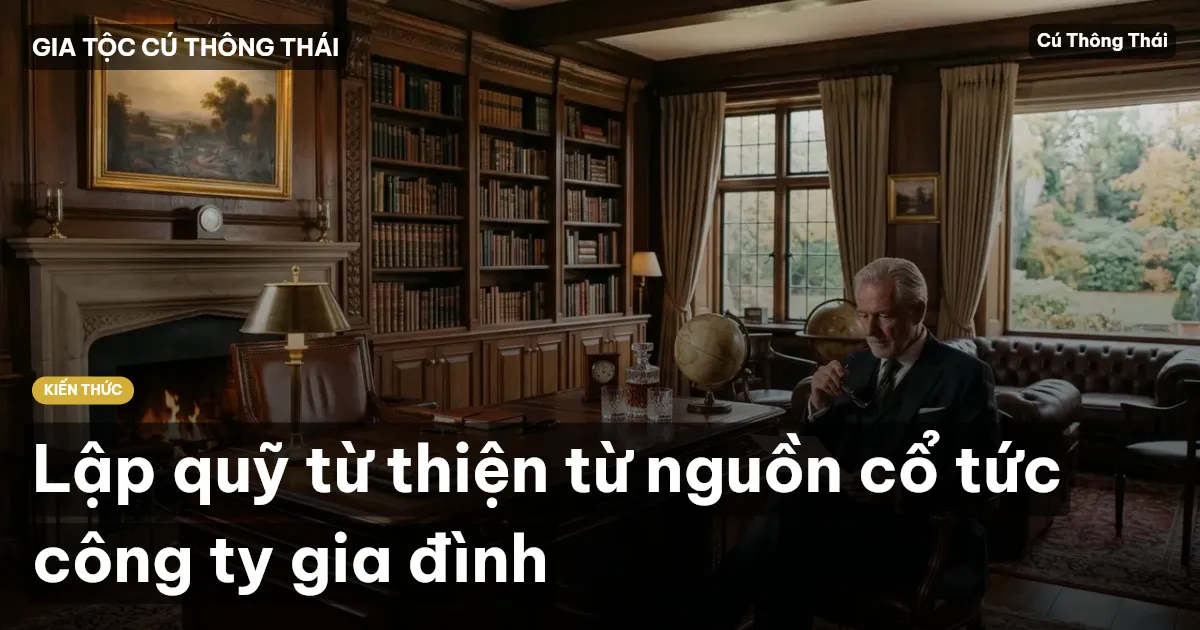 Lập quỹ từ thiện từ nguồn cổ tức công ty gia đình