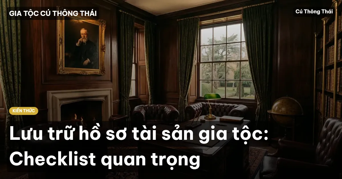 Lưu trữ hồ sơ tài sản gia tộc: Checklist quan trọng