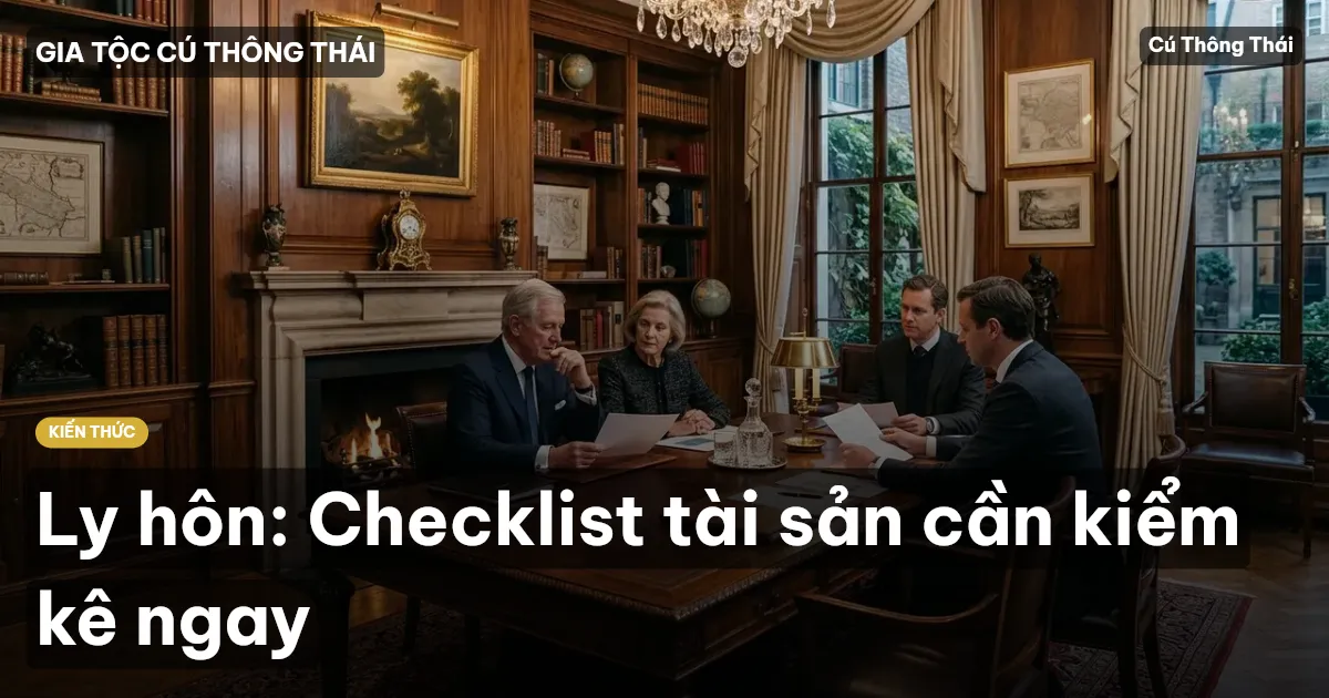 Ly hôn: Checklist tài sản cần kiểm kê ngay