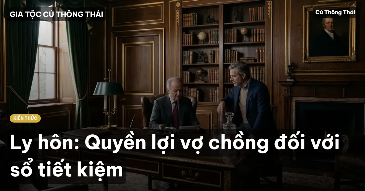 Ly hôn: Quyền lợi vợ chồng đối với sổ tiết kiệm