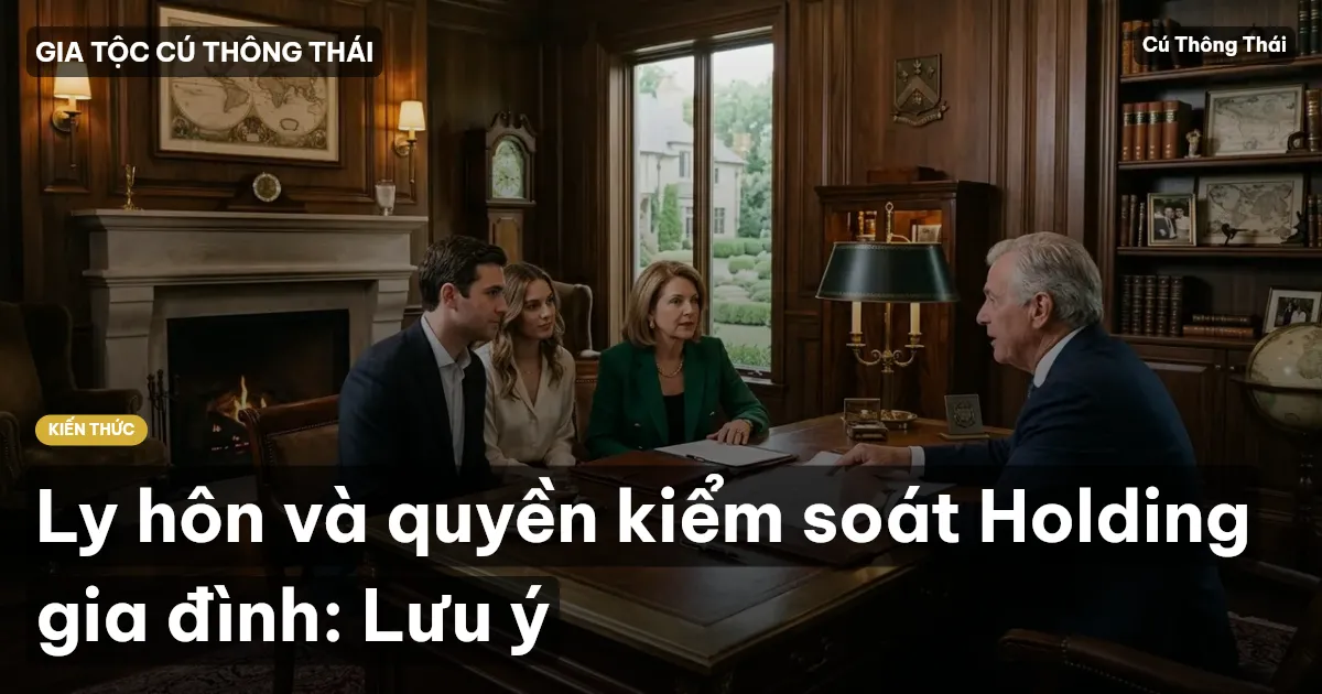 Ly hôn và quyền kiểm soát Holding gia đình: Lưu ý