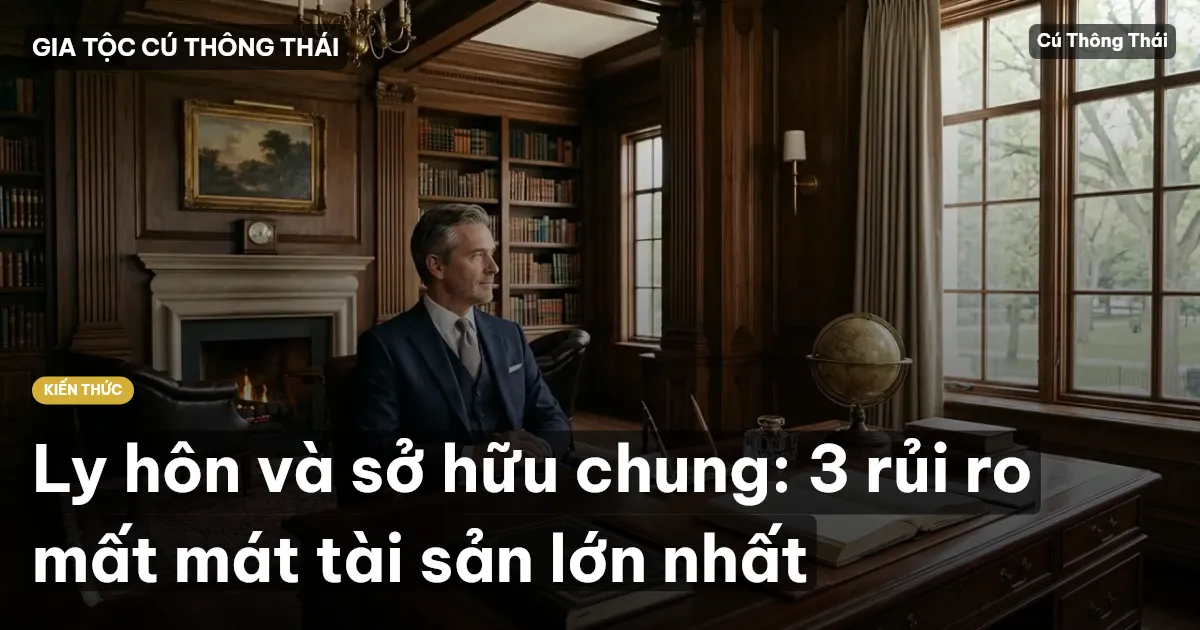 Ly hôn và sở hữu chung: 3 rủi ro mất mát tài sản lớn nhất