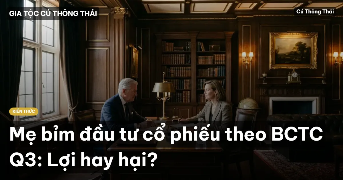 Mẹ bỉm đầu tư cổ phiếu theo BCTC Q3: Lợi hay hại?