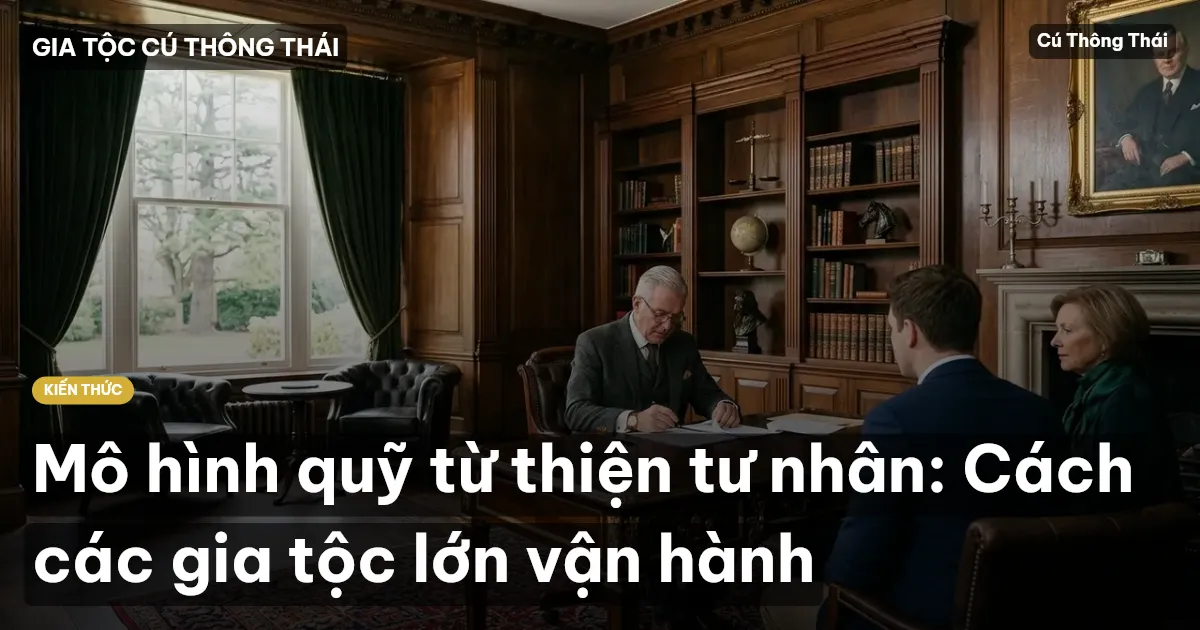 Mô hình quỹ từ thiện tư nhân: Cách các gia tộc lớn vận hành