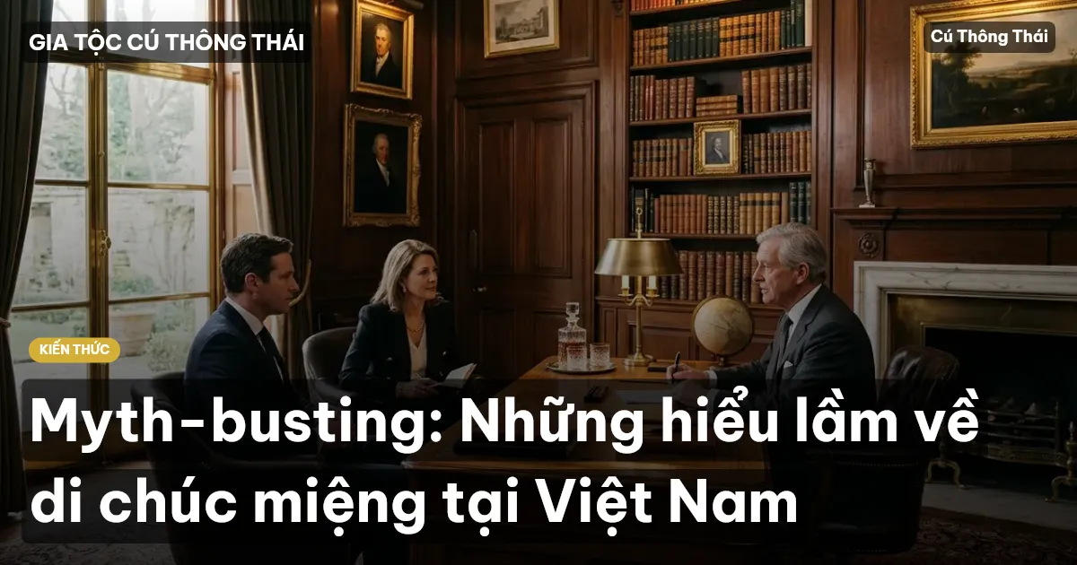 Myth-busting: Những hiểu lầm về di chúc miệng tại Việt Nam