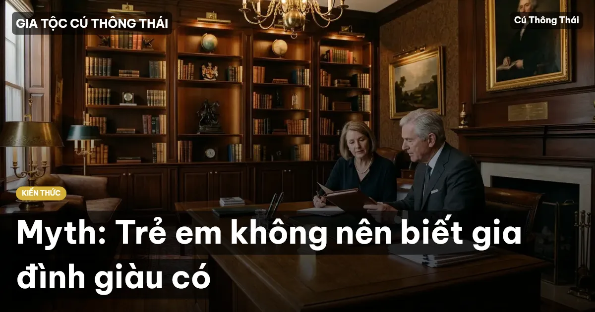 Myth: Trẻ em không nên biết gia đình giàu có