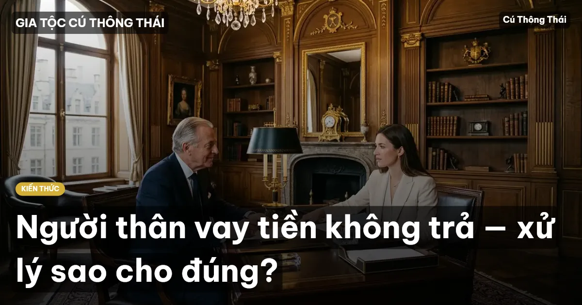 Người thân vay tiền không trả — xử lý sao cho đúng?