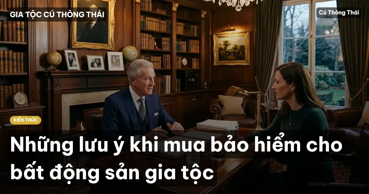 Những lưu ý khi mua bảo hiểm cho bất động sản gia tộc