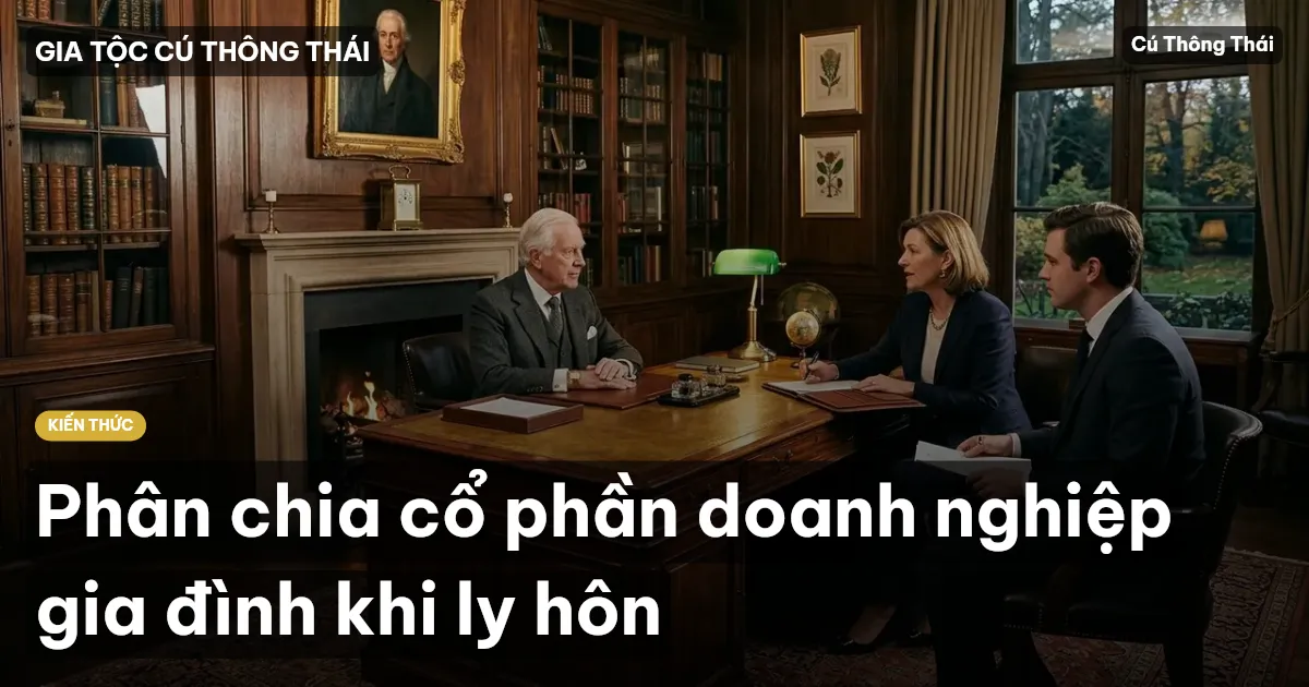 Phân chia cổ phần doanh nghiệp gia đình khi ly hôn