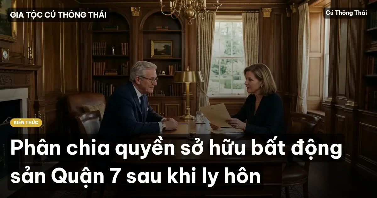 Phân chia quyền sở hữu bất động sản Quận 7 sau khi ly hôn
