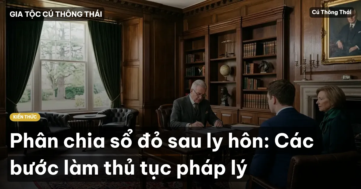 Phân chia sổ đỏ sau ly hôn: Các bước làm thủ tục pháp lý