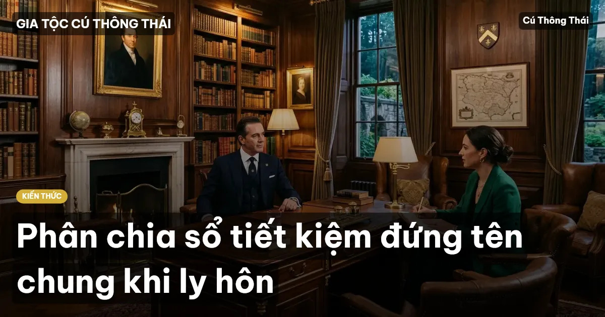 Phân chia sổ tiết kiệm đứng tên chung khi ly hôn