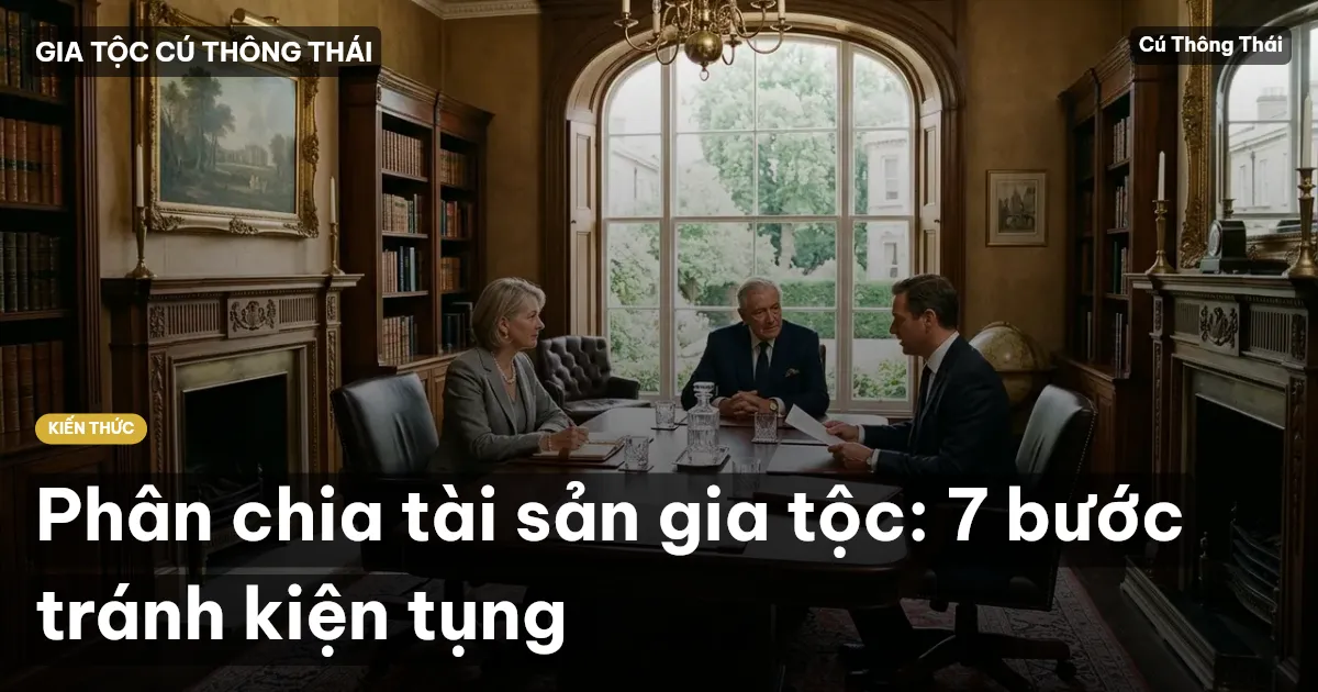 Phân chia tài sản gia tộc: 7 bước tránh kiện tụng