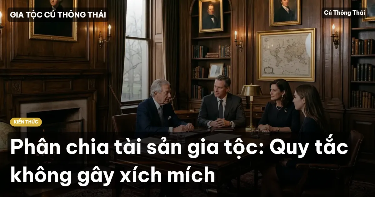 Phân chia tài sản gia tộc: Quy tắc không gây xích mích