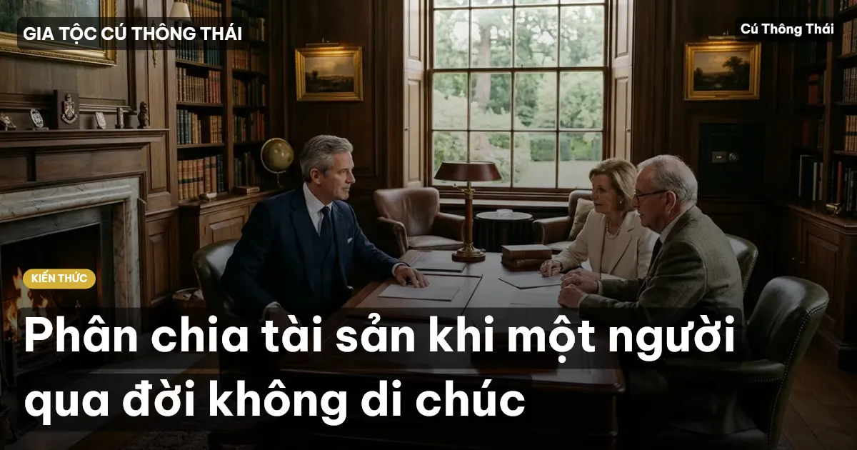 Phân chia tài sản khi một người qua đời không di chúc