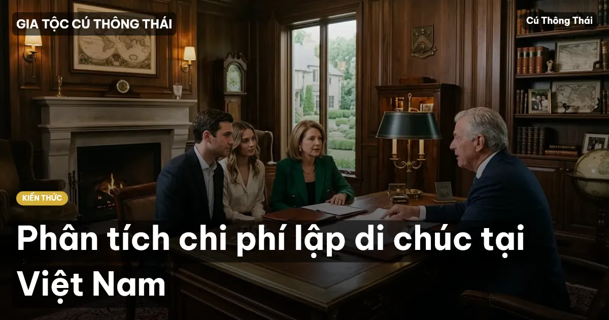 Phân tích chi phí lập di chúc tại Việt Nam