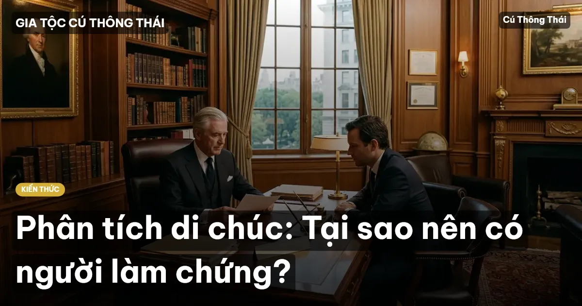 Phân tích di chúc: Tại sao nên có người làm chứng?