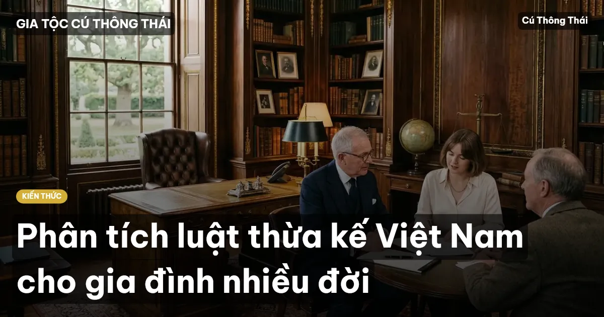 Phân tích luật thừa kế Việt Nam cho gia đình nhiều đời