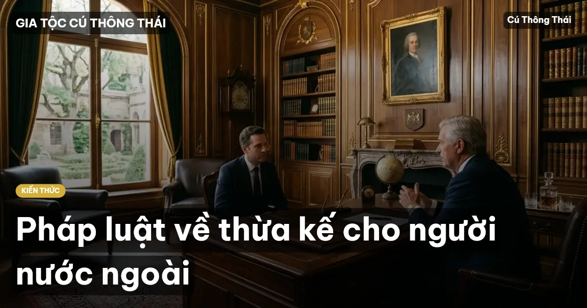 Pháp luật về thừa kế cho người nước ngoài