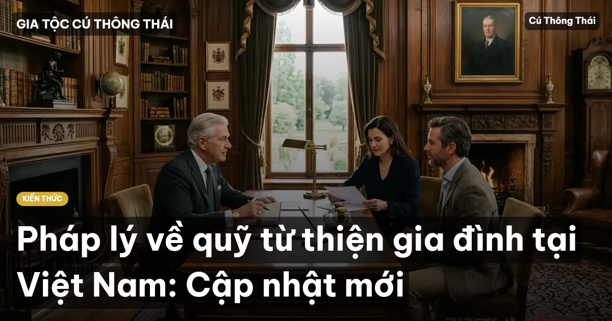 Pháp lý về quỹ từ thiện gia đình tại Việt Nam: Cập nhật mới