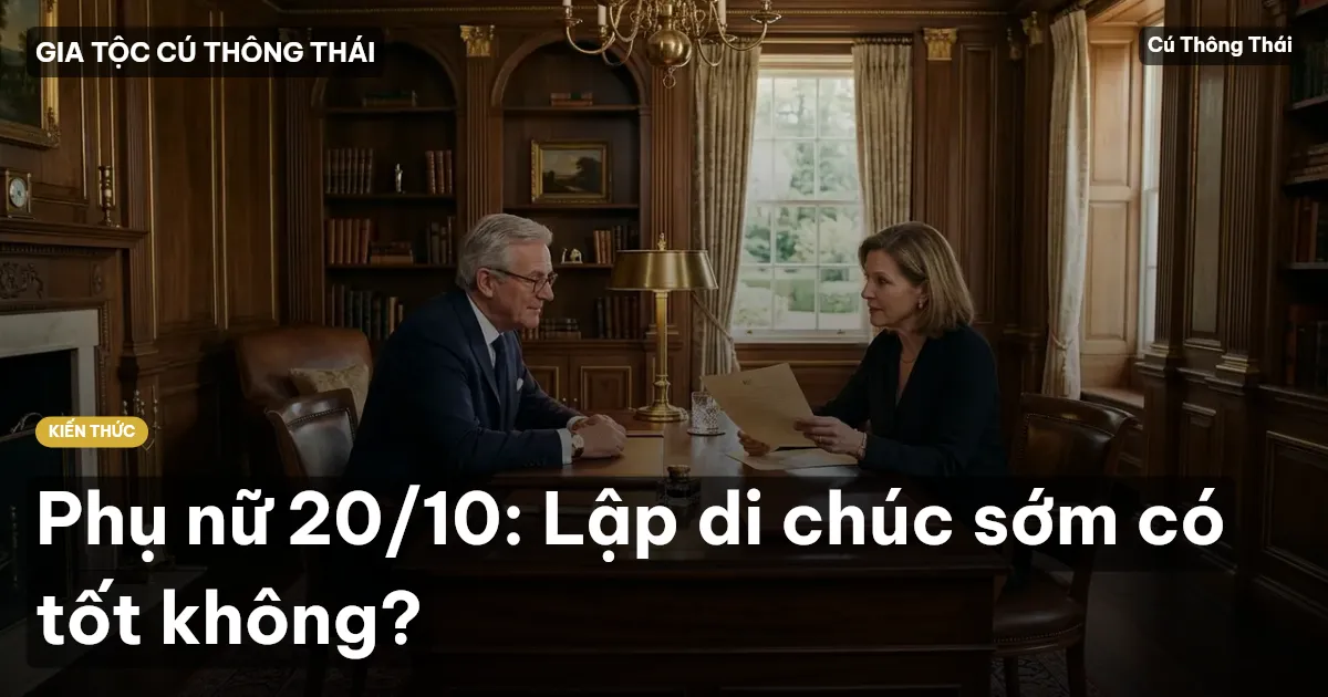 Phụ nữ 20/10: Lập di chúc sớm có tốt không?