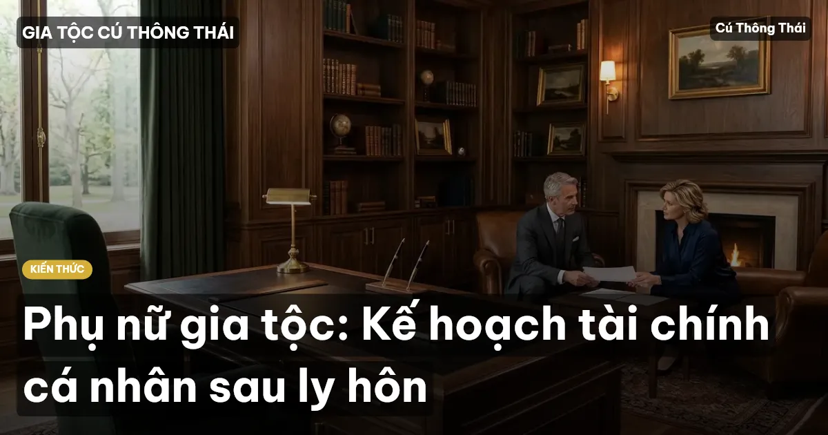 Phụ nữ gia tộc: Kế hoạch tài chính cá nhân sau ly hôn