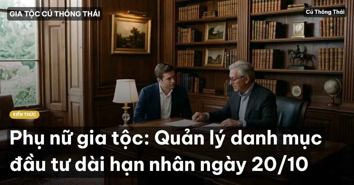 Phụ nữ gia tộc: Quản lý danh mục đầu tư dài hạn nhân ngày 20/10