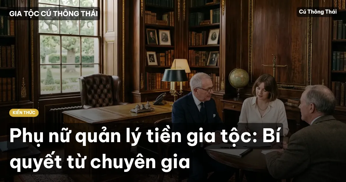 Phụ nữ quản lý tiền gia tộc: Bí quyết từ chuyên gia