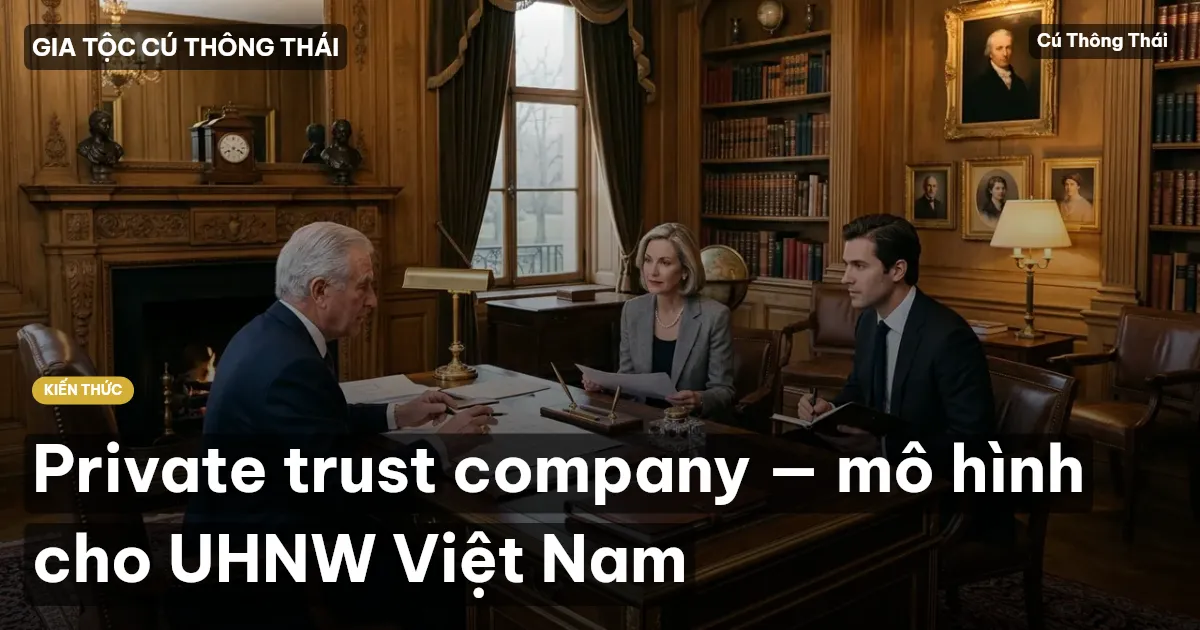Private trust company — mô hình cho UHNW Việt Nam