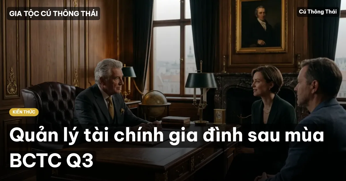 Quản lý tài chính gia đình sau mùa BCTC Q3