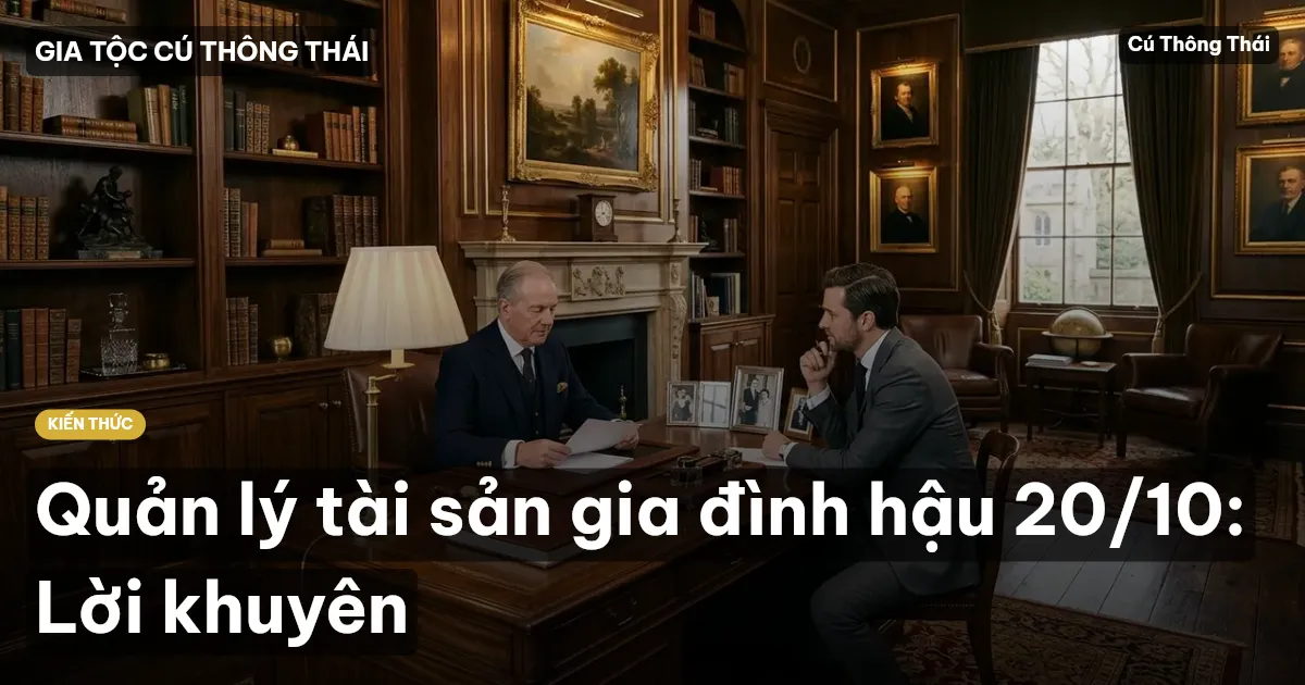 Quản lý tài sản gia đình hậu 20/10: Lời khuyên