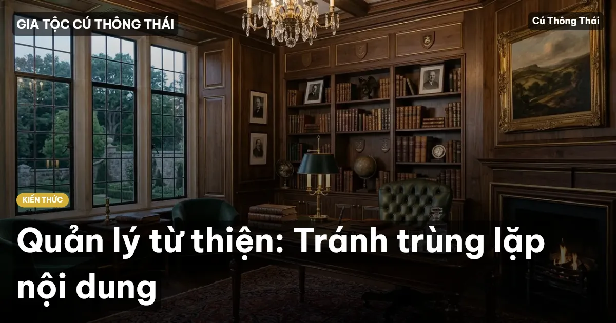 Quản lý từ thiện: Tránh trùng lặp nội dung