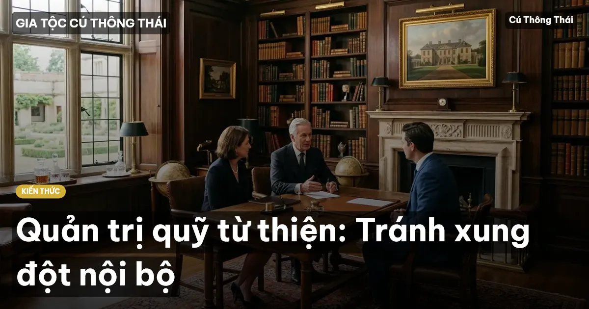 Quản trị quỹ từ thiện: Tránh xung đột nội bộ