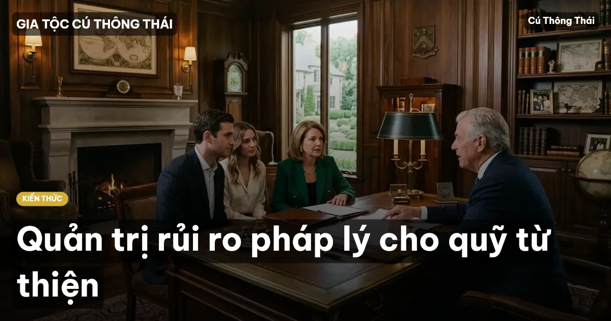 Quản trị rủi ro pháp lý cho quỹ từ thiện