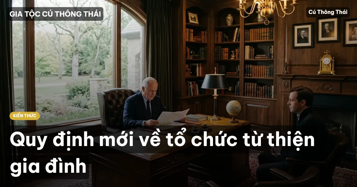 Quy định mới về tổ chức từ thiện gia đình