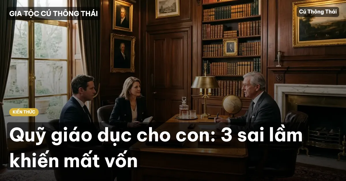 Quỹ giáo dục cho con: 3 sai lầm khiến mất vốn