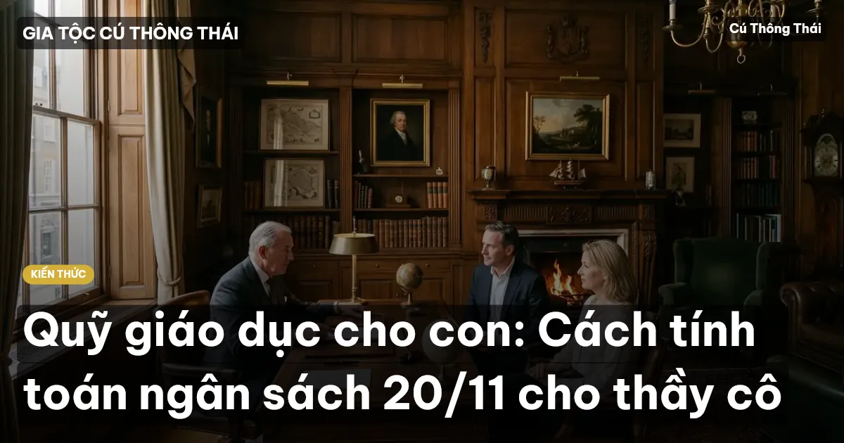 Quỹ giáo dục cho con: Cách tính toán ngân sách 20/11 cho thầy cô