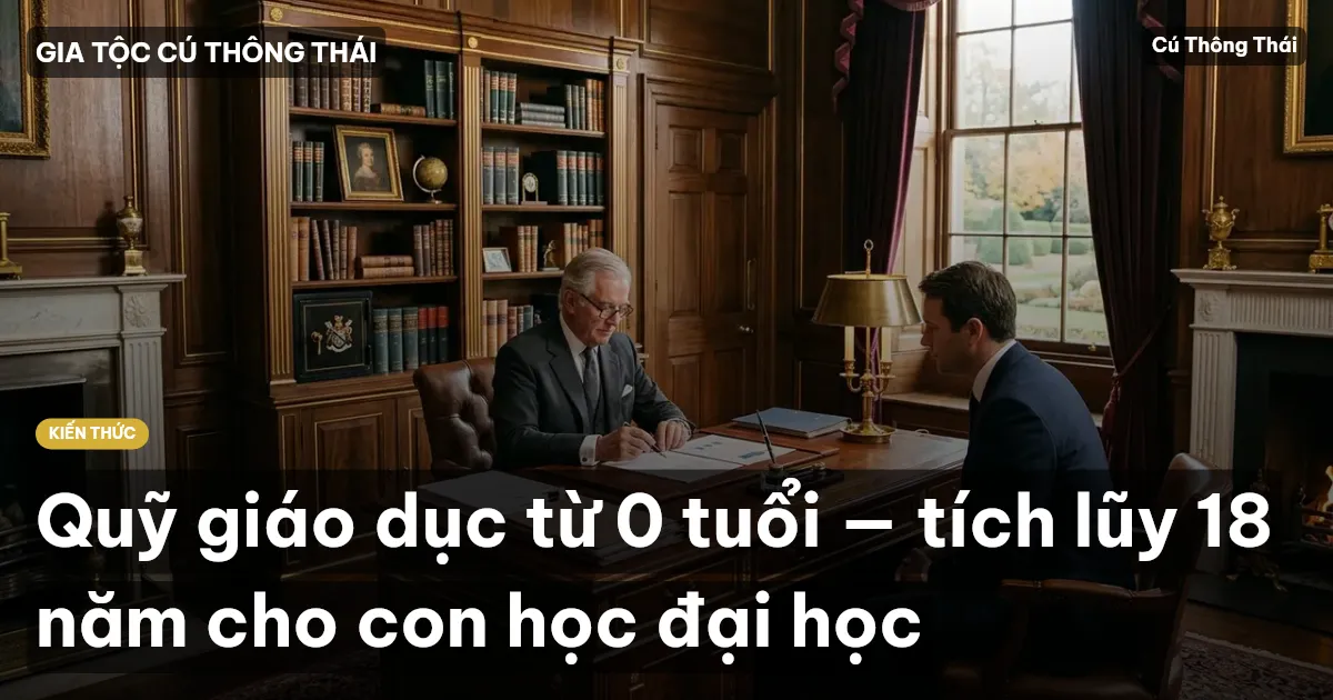 Quỹ giáo dục từ 0 tuổi — tích lũy 18 năm cho con học đại học