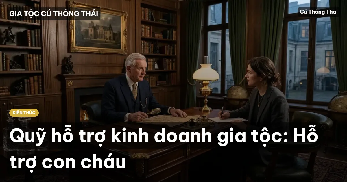 Quỹ hỗ trợ kinh doanh gia tộc: Hỗ trợ con cháu