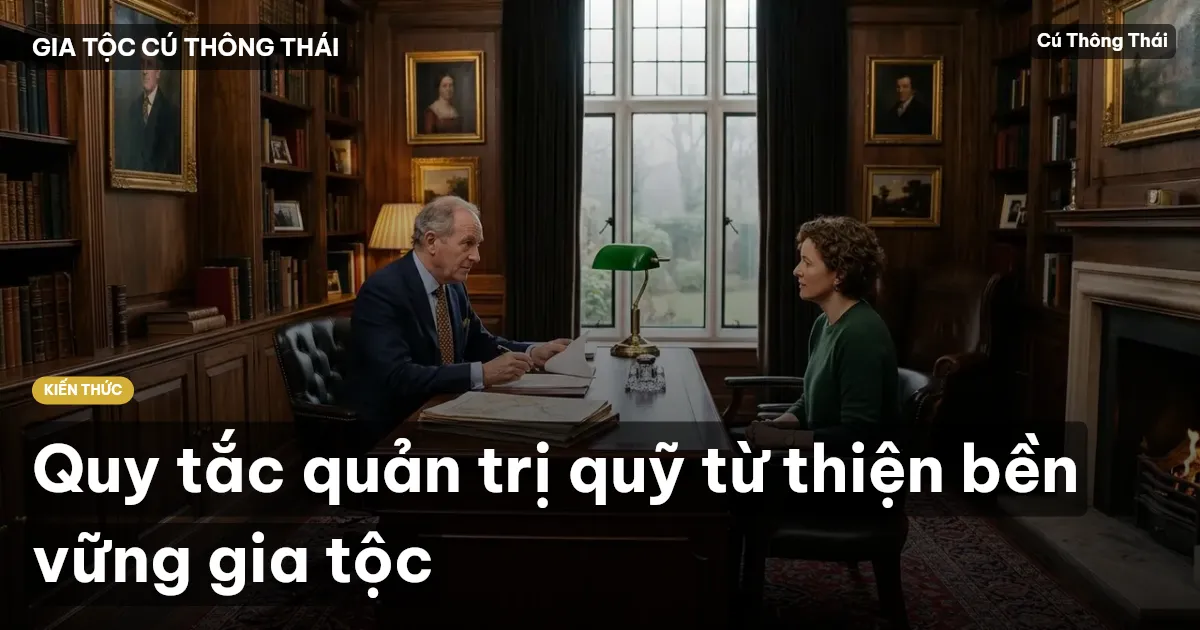 Quy tắc quản trị quỹ từ thiện bền vững gia tộc
