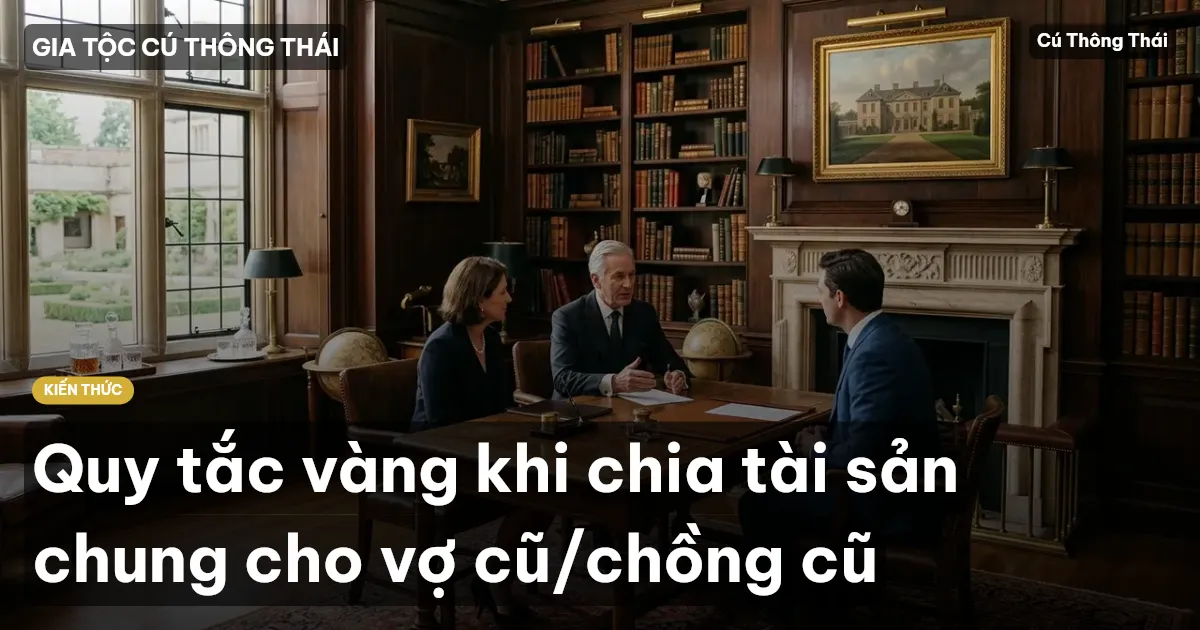 Quy tắc vàng khi chia tài sản chung cho vợ cũ/chồng cũ