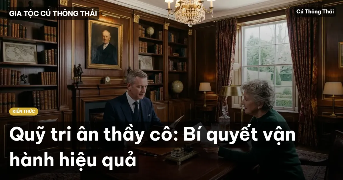 Quỹ tri ân thầy cô: Bí quyết vận hành hiệu quả